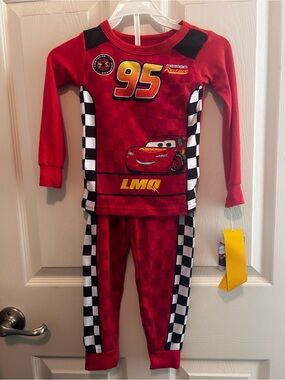 Red Lightning McQueen 95 Racing Pajama Set size 4T